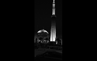 Al Hussary Mosque Exterior Lighting in Cairo (LED Flood Green & White Colors)