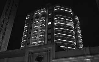 Hilton Hotel in Alexandria, Egypt (LED Linear Tubes Mixing Colors Blue and White)