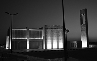 Marina Downtown Mosque Exterior Lighting Northern Coast, Egypt (Masjed LED Wall Washers Warm White Color)