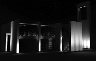 Marina Downtown Mosque Exterior Lighting Northern Coast, Egypt (Design LED Wall Washers Warm White and LED flexible rope blue Colors)