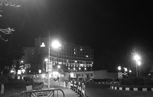 Helnan Palestine Hotel in Alexandria, Egypt (LED Wall Washers Cyan Color)