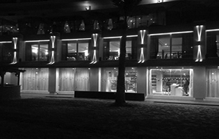 Helnan Palestine Hotel in Alexandria, Egypt (Design Mixing Colors LED UP Down Warm White & LED Linear Tubes Blue)
