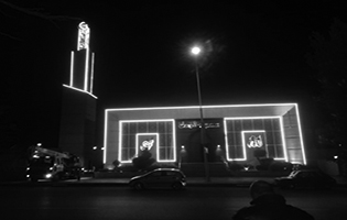 Al Safa Mosque Exterior Lighting in Al-Sheikh Zayed (LED Flexible Rope Green Color)