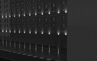Dar Al-Taqwa Hotel Exterior Lighting Medina, Saudi Arabia (Design LED Wall Washers Warm White & LED Linear Rope Warm White Color for Building)