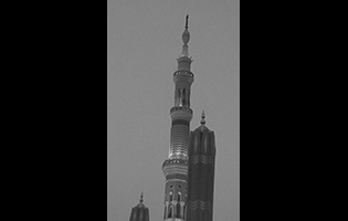 Prophet's Mosque Exterior Lighting Medina, Saudi Arabia (Masjed Minarets LED Wall Washers Green & Red Colors)