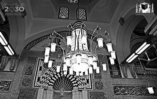 Prophet's Mosque Interior Lighting Medina, Saudi Arabia (Masjed Imam's Chandelier LED Bulb White Color)